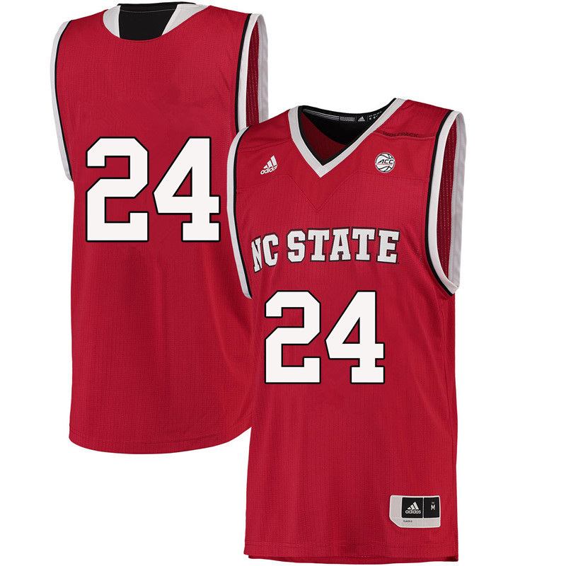 Men #24 Julius Hodge NC State Wolfpack College Basketball Jerseys-Red